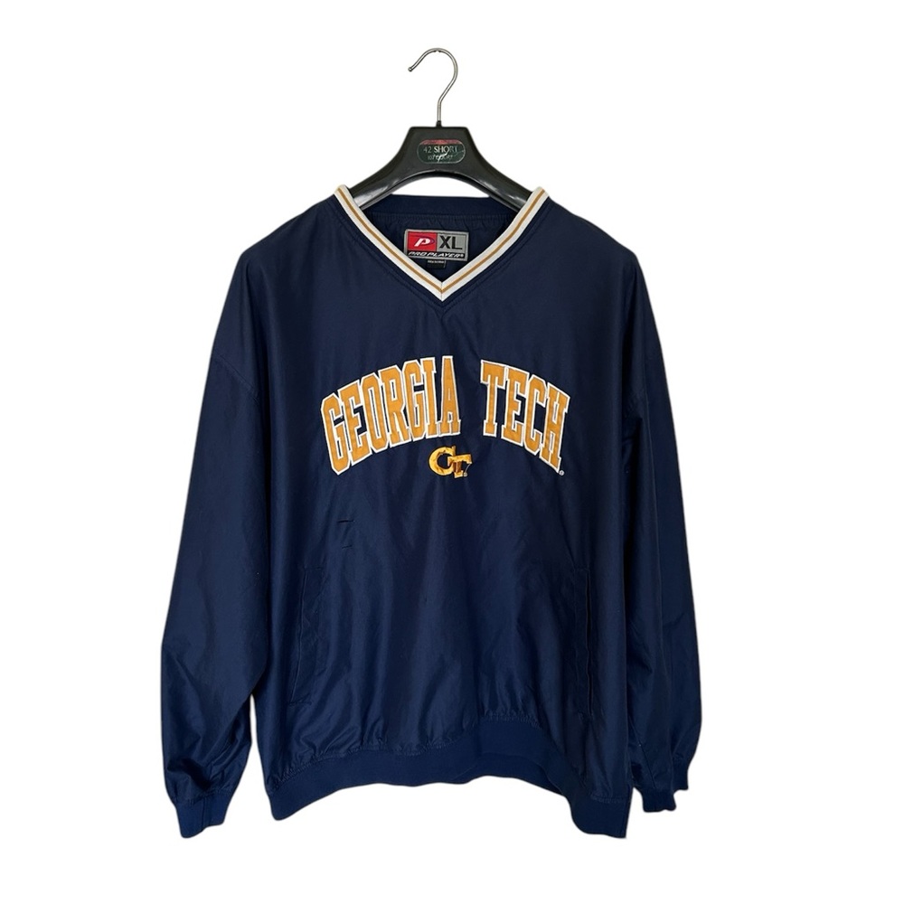 NCAA College Georgia Tech Wind Breaker pullover Shirt Jacket Size XL